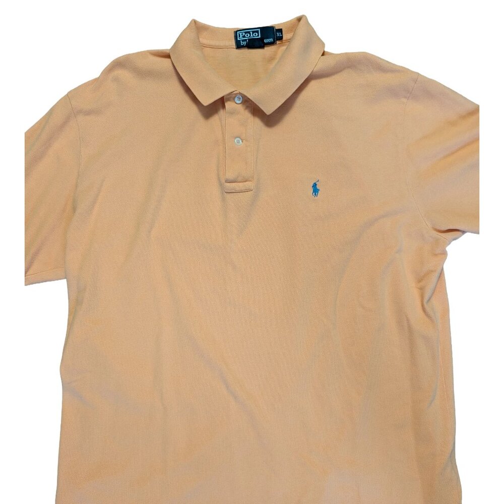 Vintage 90s Polo Ralph Lauren Short Sleeve Polo Shirt Men's XL Tangerine Orange